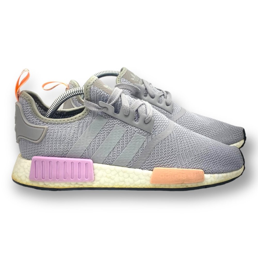 Adidas Womens NMD R1 B37647 Gray Running Shoes Sneakers Size 10